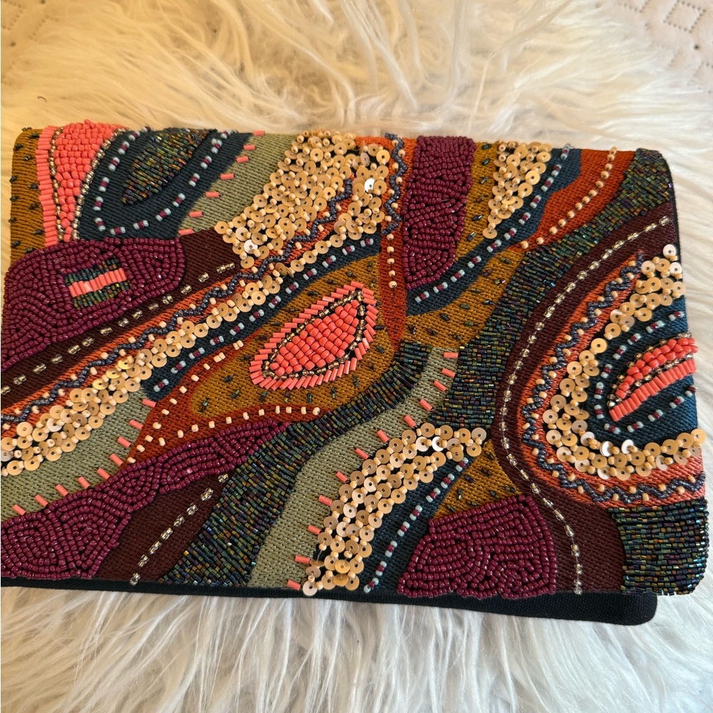 Sachi Black Multi Beaded Embroidered Abstract Clutch
Lulus - Picture 3 of 5